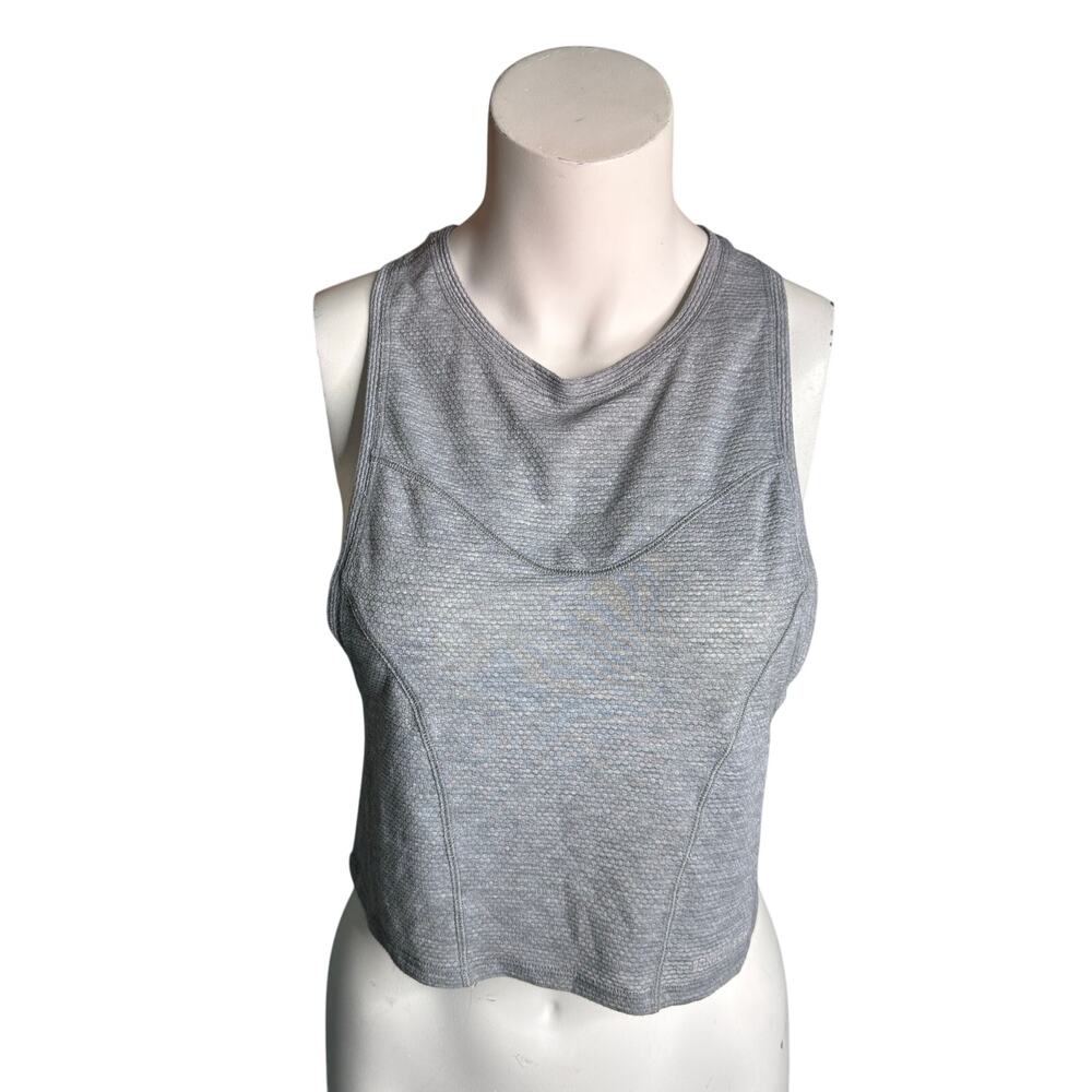 Lululemon/ Roksanda Ilincic "Face Forward" Crop Top Est 4/6 Gray Racerback